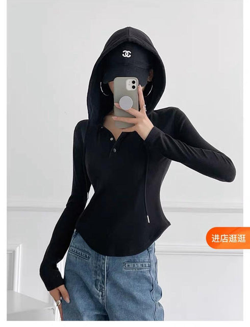 Color Down Botton Up Long Sleeves Tops